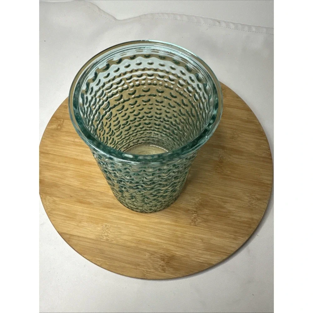 1960's Blue DPS Bubble Mold Glass Vase